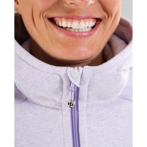 Vtg Y2K Lululemon Heathered Purple Fleece Lined Scuba Hoodie | Athleisure Preppy - Picture 14 of 16